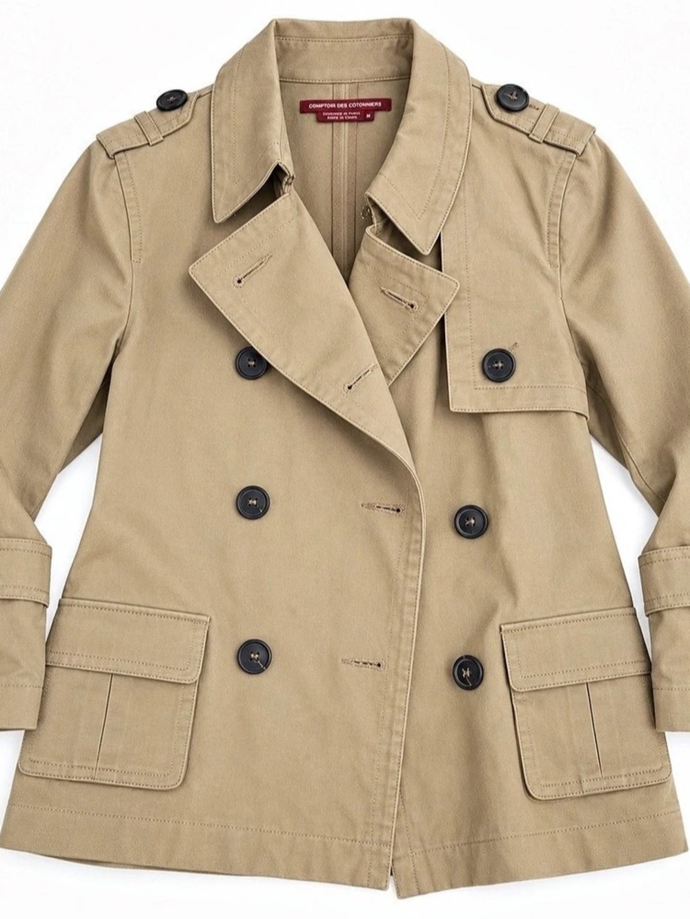 Comptoir des Cotonniers Beige Trench Coat Size 38 Like New